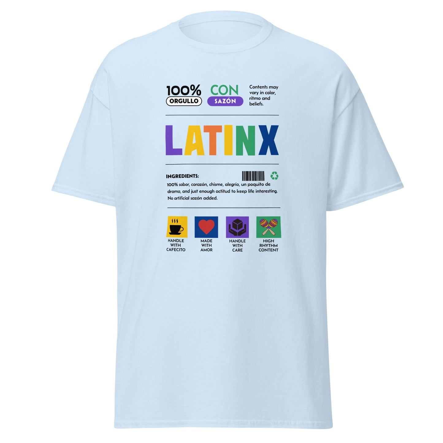 LatinX Nutrition Label Tee