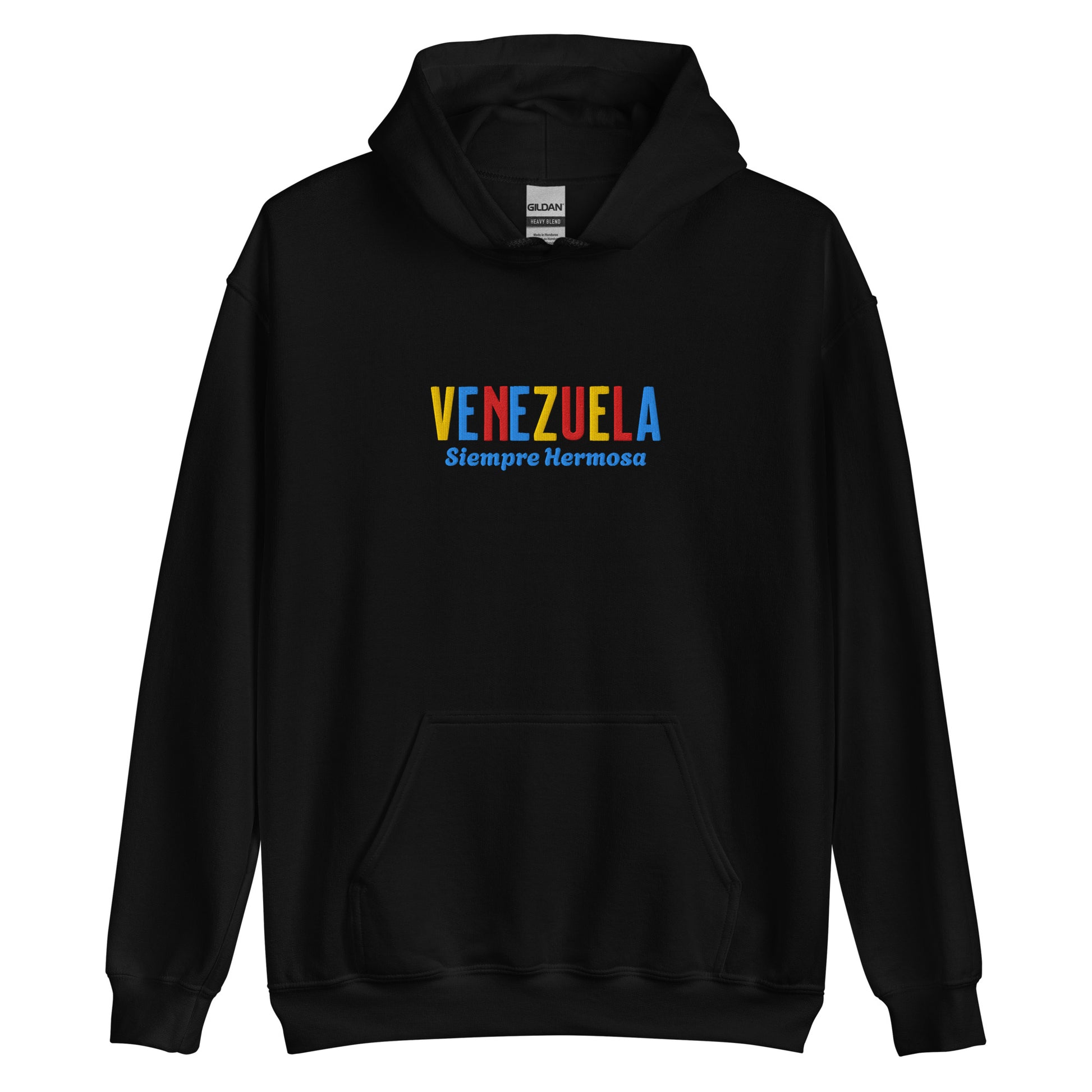 Hoodie bordado con la frase “Siempre Hermosa”, inspiración cultural de Venezuela.