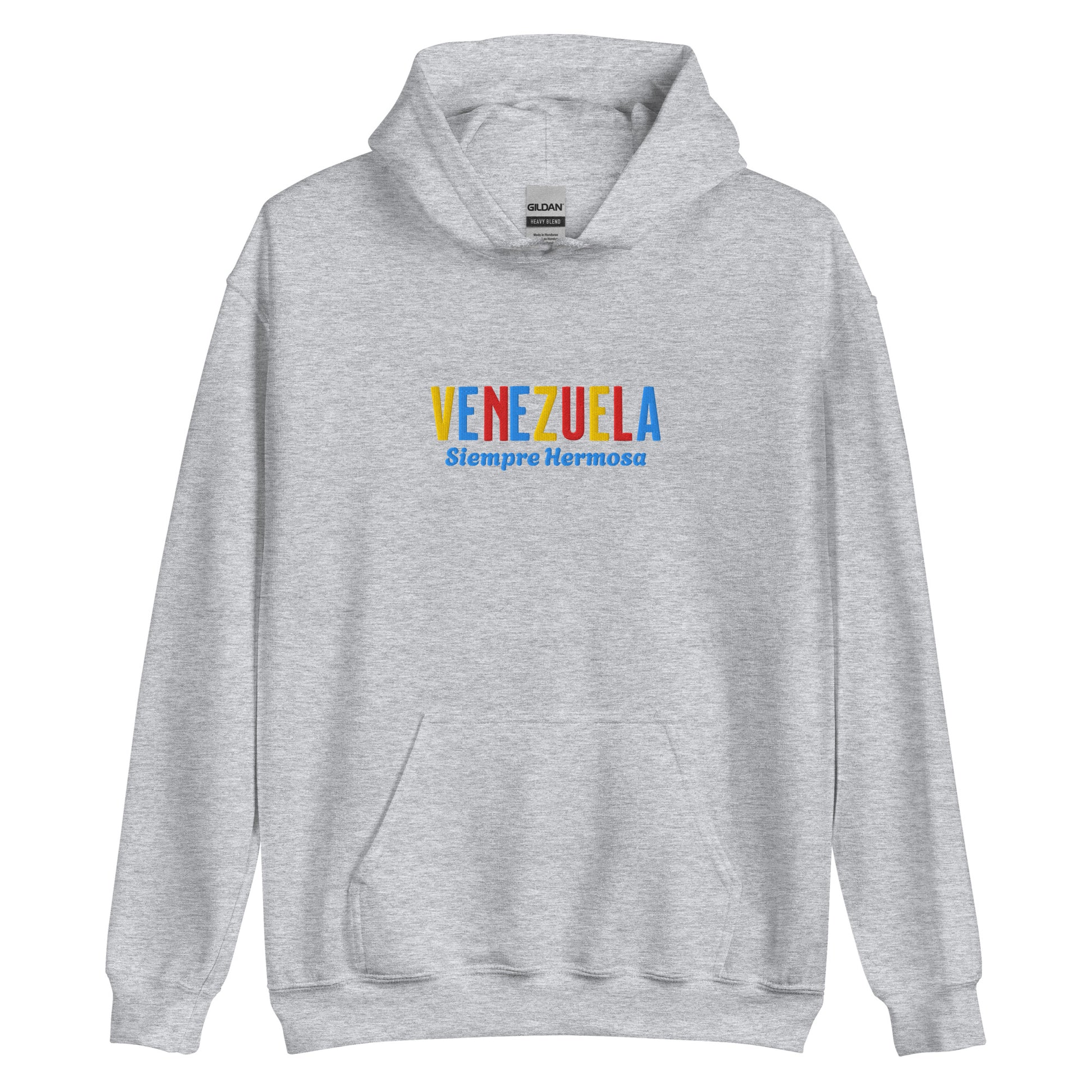 Hoodie bordado con la frase “Siempre Hermosa”, inspiración cultural de Venezuela.