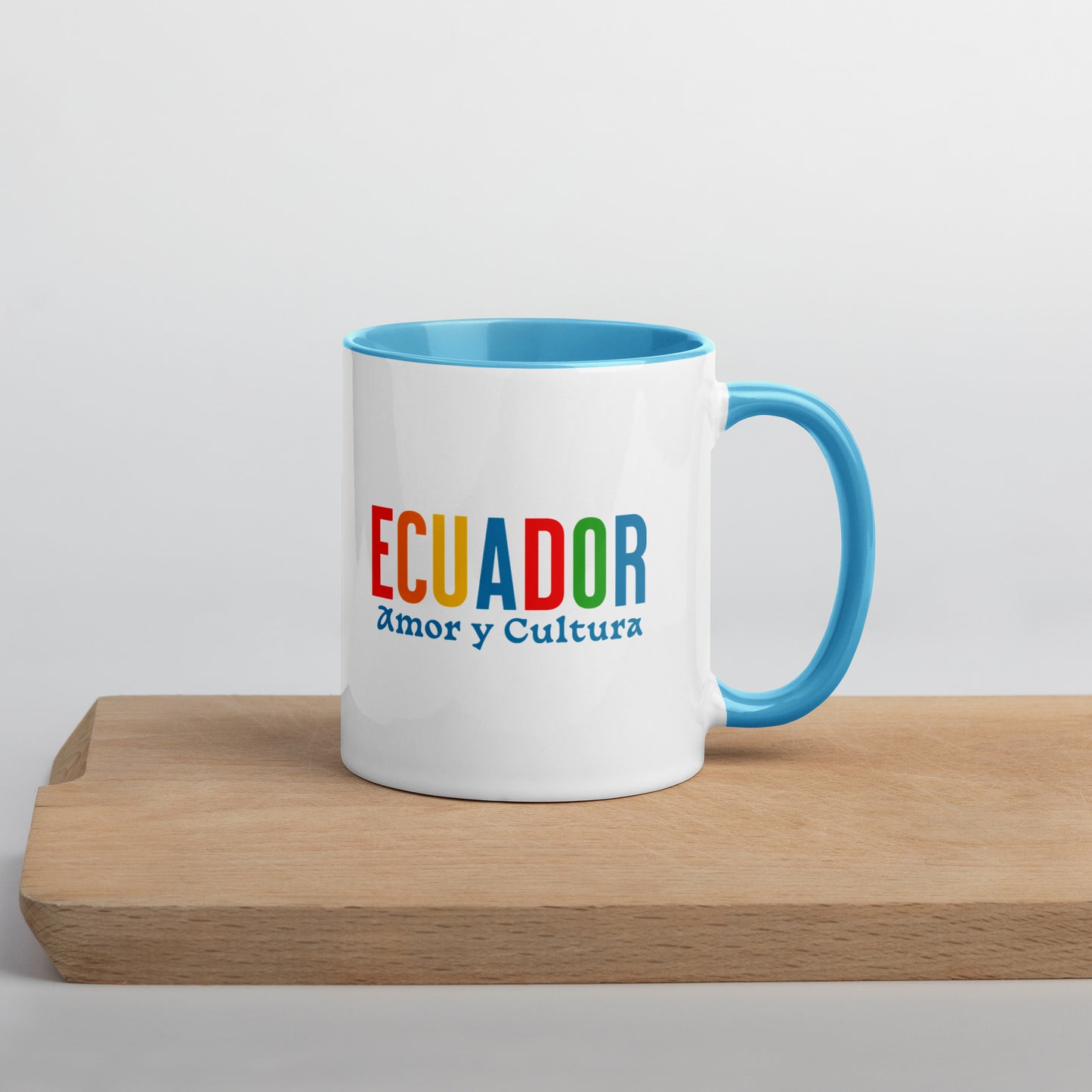 Mug de cerámica Ecuador Amor y Cultura, diseño colorido, LATEA™.