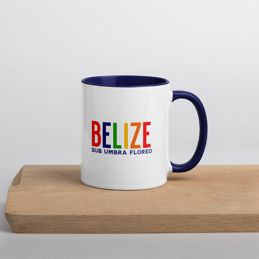 Mug de cerámica Belize Sub Umbra Floreo, diseño colorido, LATEA™.