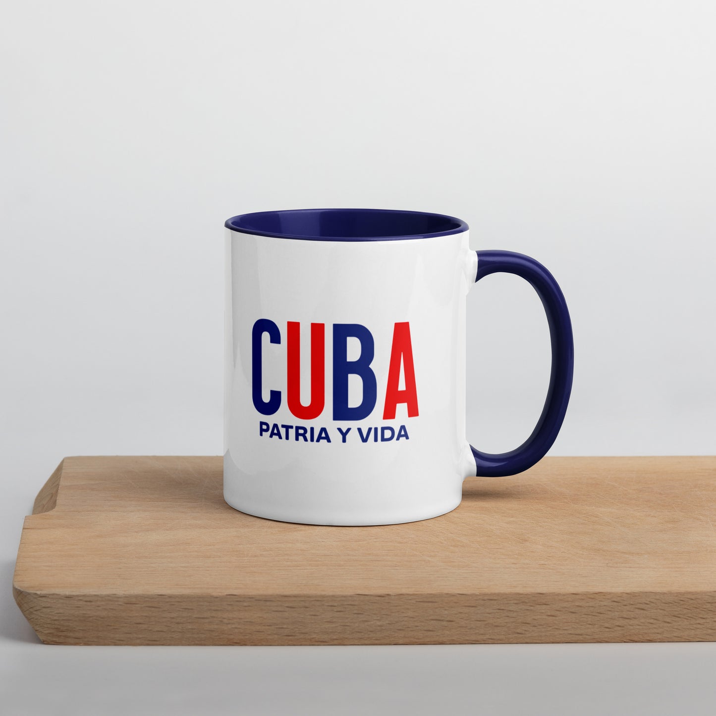 Mug de cerámica Cuba Patria y Vida, diseño colorido, LATEA™.