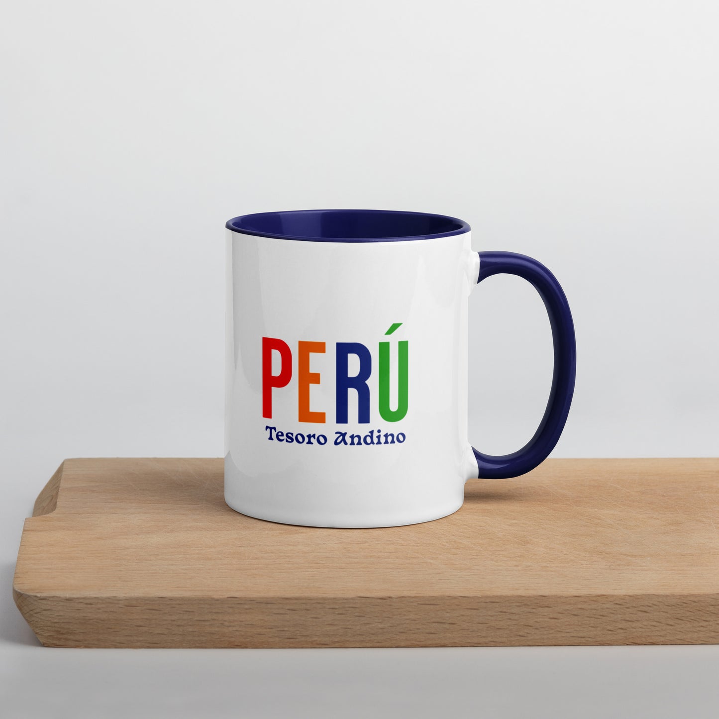 Mug de cerámica Perú Tesoro Andino, diseño colorido, LATEA™.