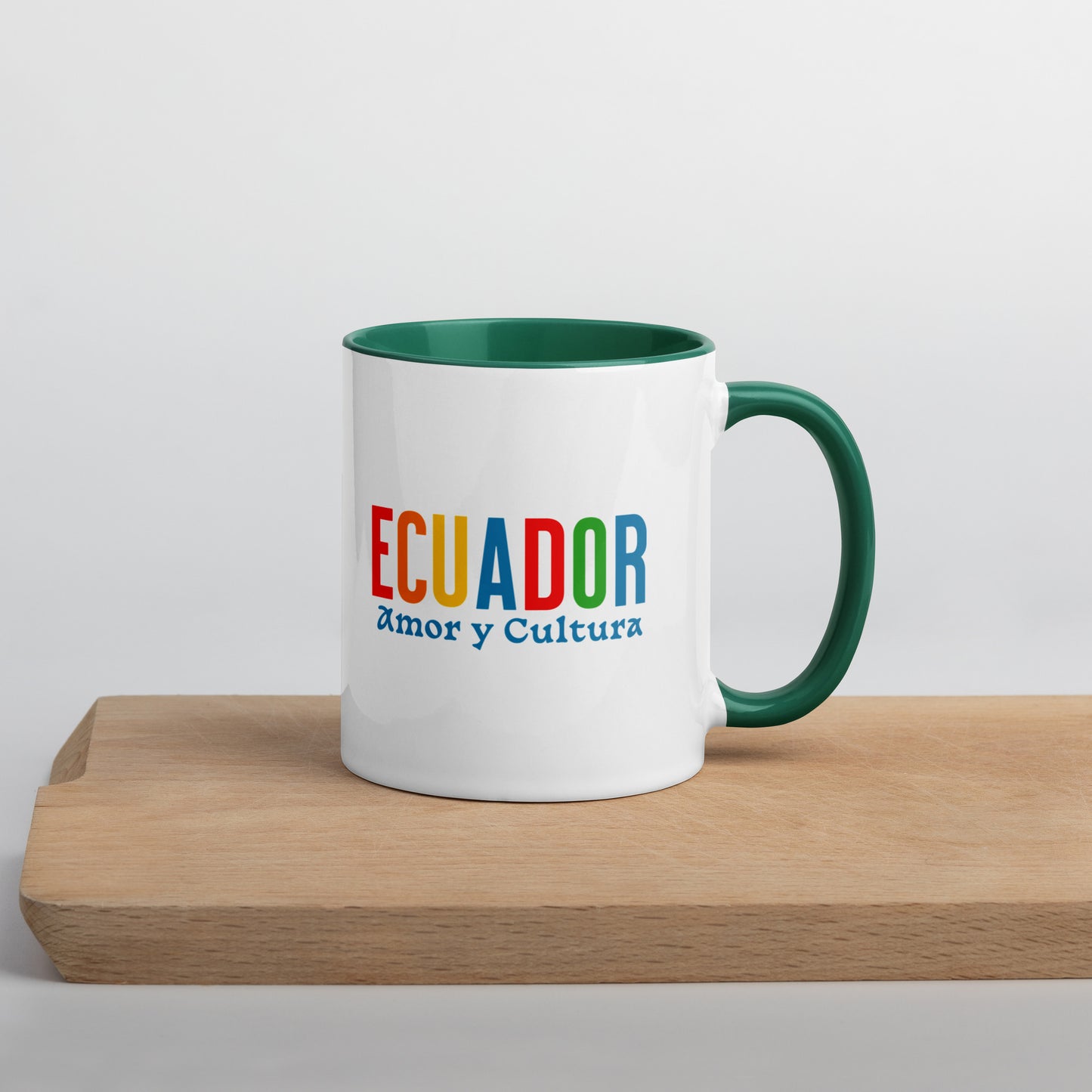 Mug de cerámica Ecuador Amor y Cultura, diseño colorido, LATEA™.