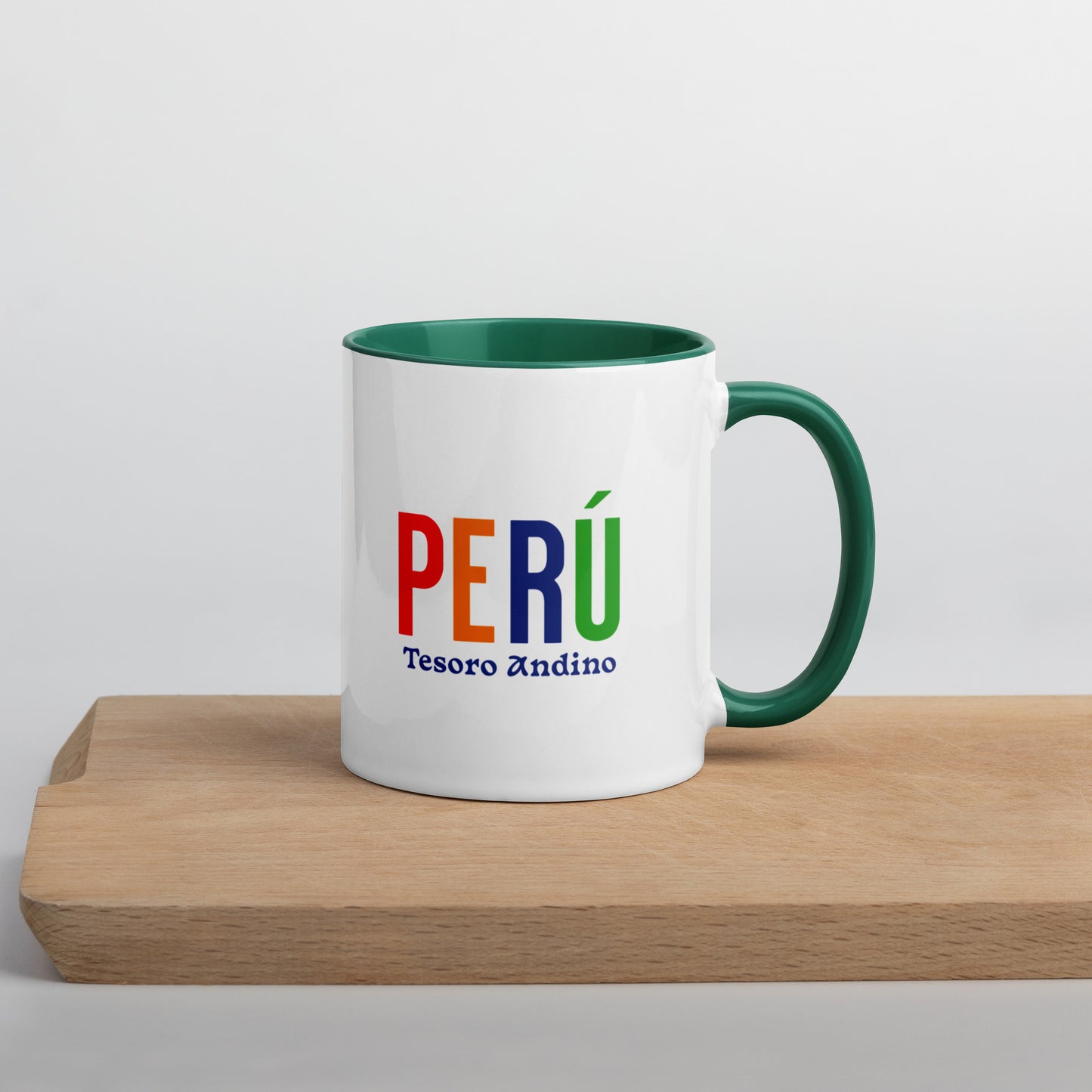 Mug de cerámica Perú Tesoro Andino, diseño colorido, LATEA™.