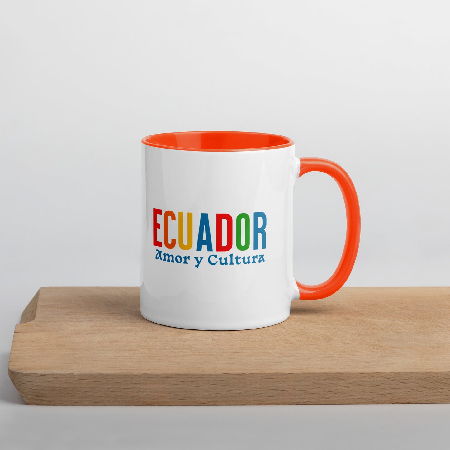 Mug de cerámica Ecuador Amor y Cultura, diseño colorido, LATEA™.