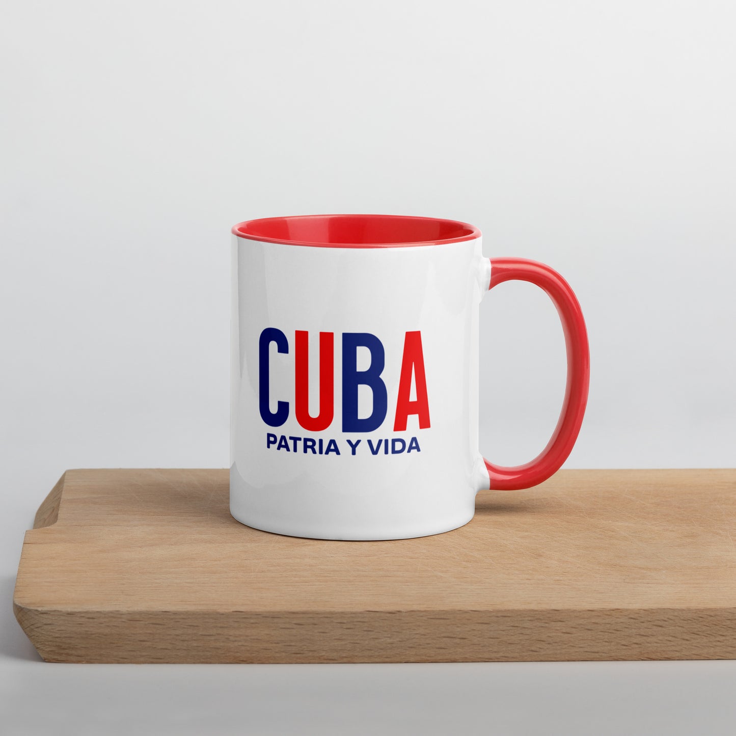 Mug de cerámica Cuba Patria y Vida, diseño colorido, LATEA™.