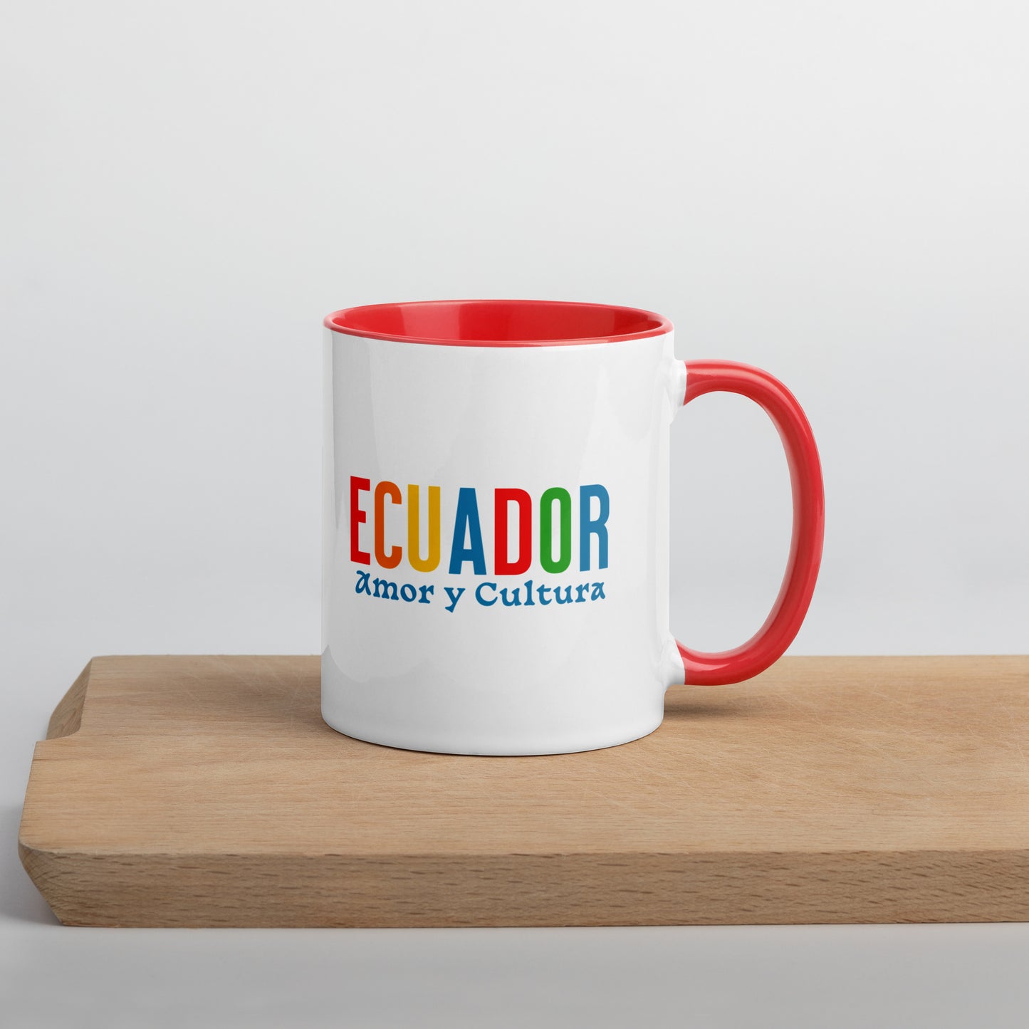 Mug de cerámica Ecuador Amor y Cultura, diseño colorido, LATEA™.