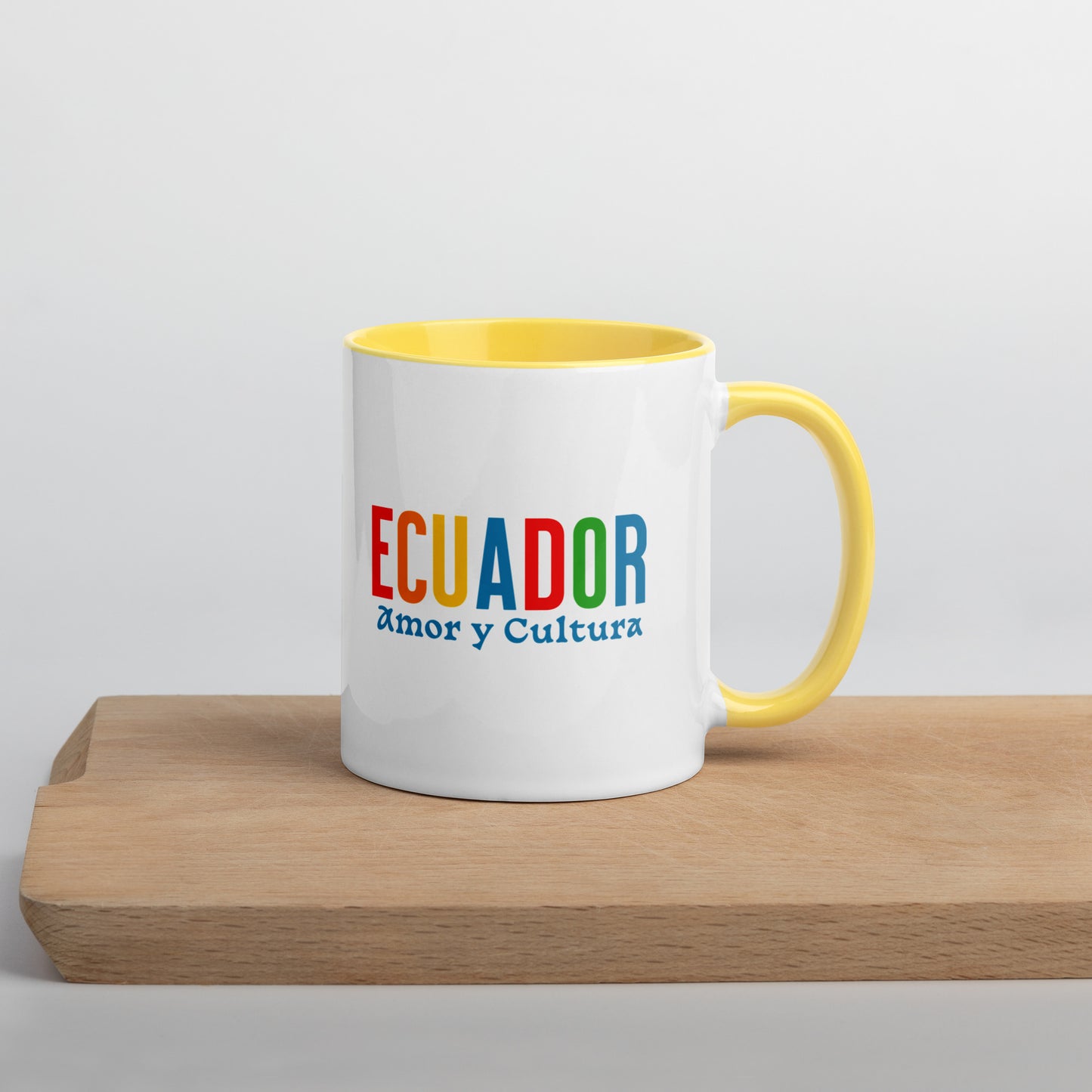 Mug de cerámica Ecuador Amor y Cultura, diseño colorido, LATEA™.