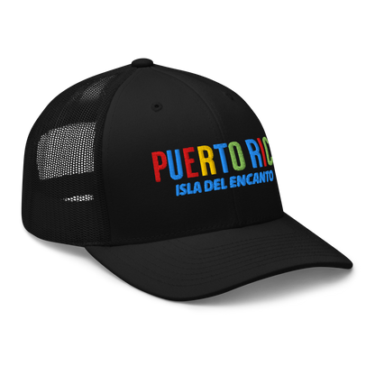 Gorra Trucker Bordada Puerto Rico | Isla del Encanto | LATEA™