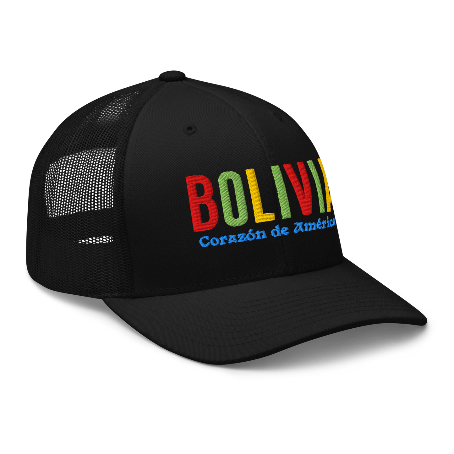 Embroidered Trucker Cap | Bolivia | Corazón de América | LATEA™