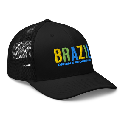Gorra de camionero bordada | Brasil | Orden y progreso | LATEA™