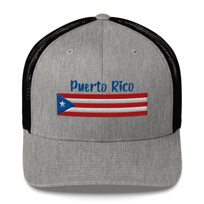 Gorra bordada con la frase Puerto Rico