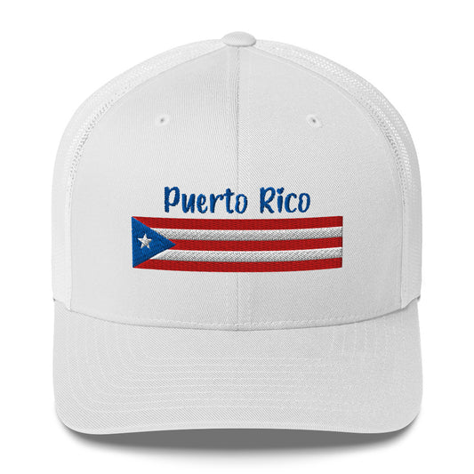 Gorra bordada con la frase Puerto Rico