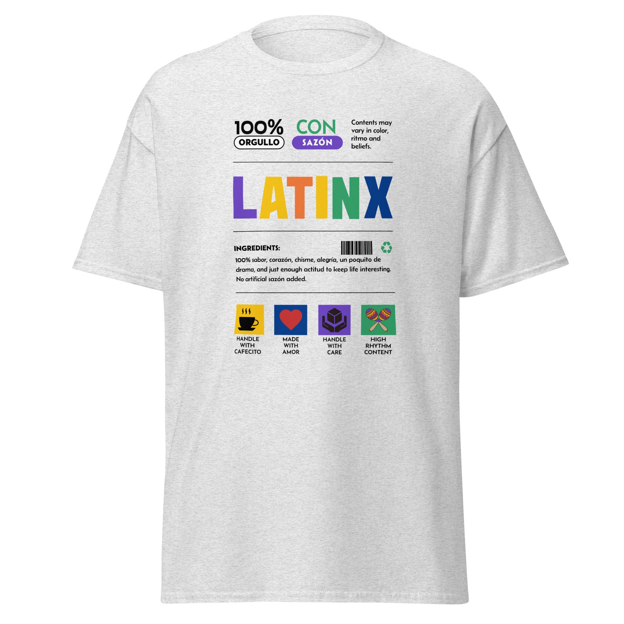 LatinX Nutrition Label Tee