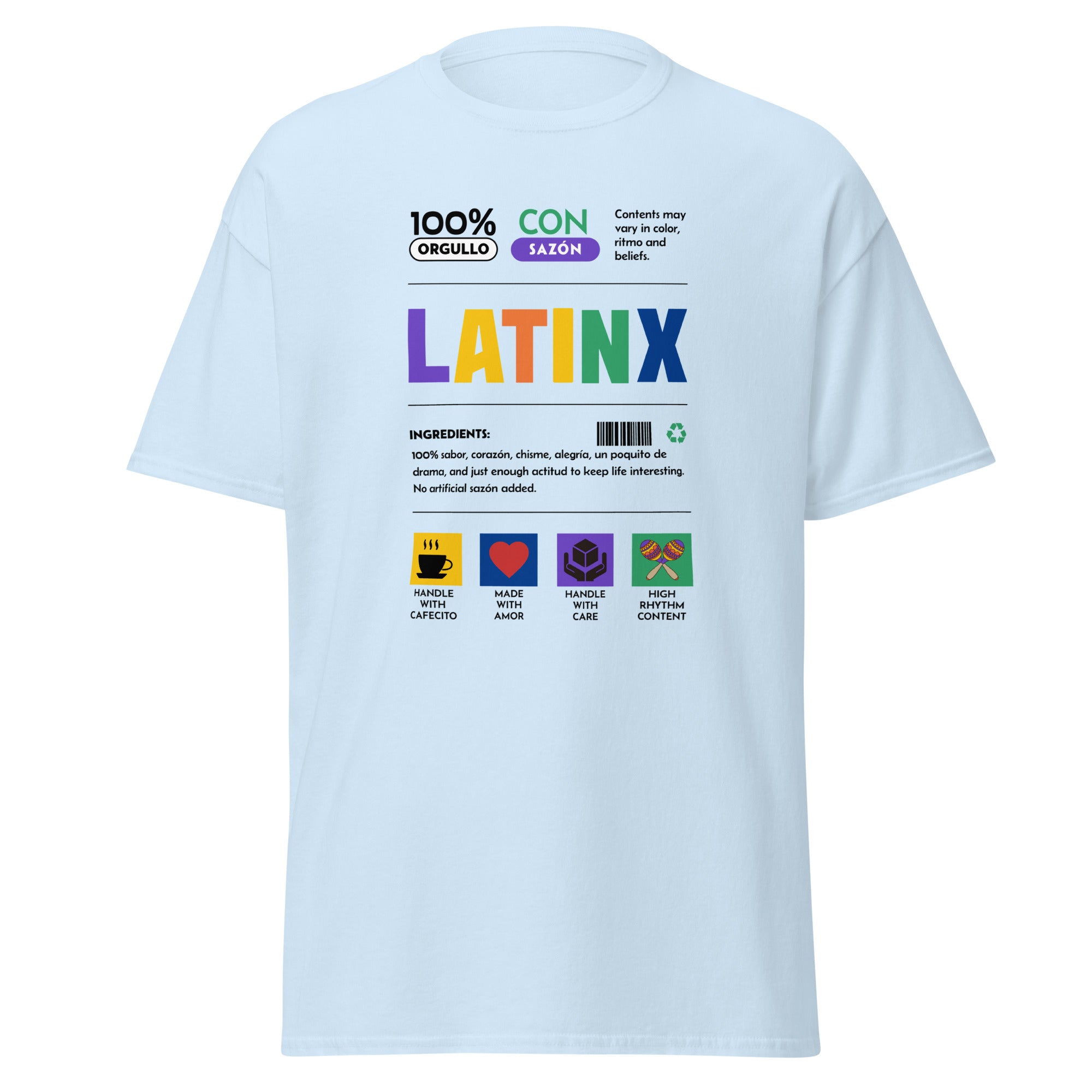 LatinX Nutrition Label Tee