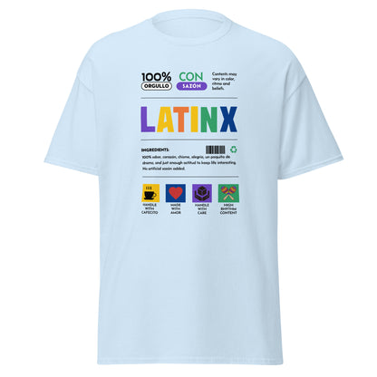 LatinX Nutrition Label Tee