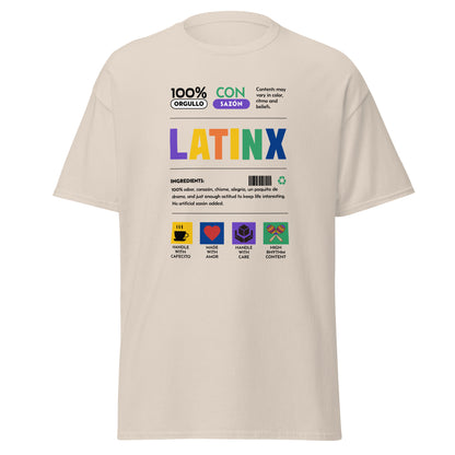 LatinX Nutrition Label Tee