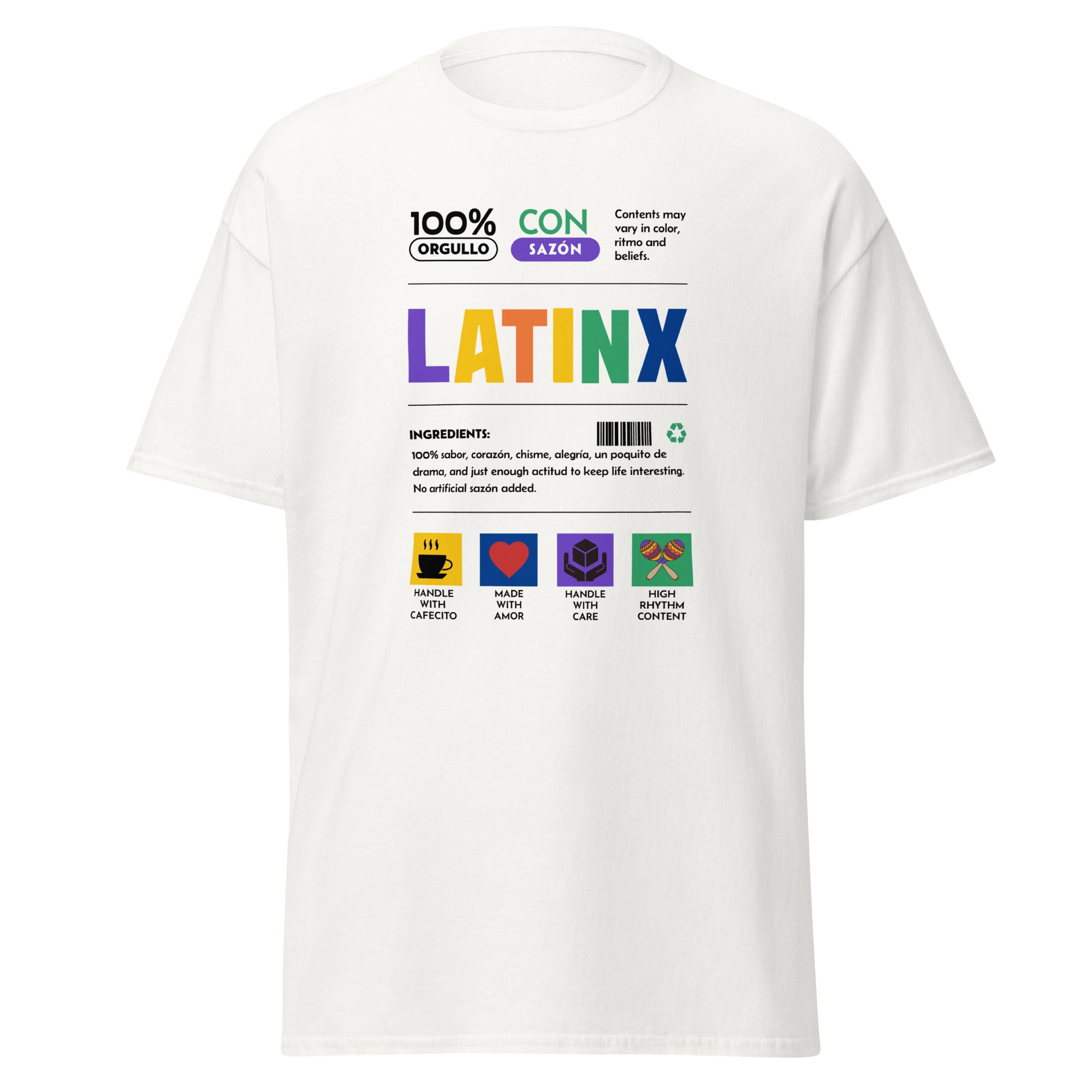 LatinX Nutrition Label Tee
