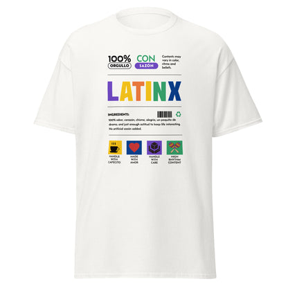 LatinX Nutrition Label Tee