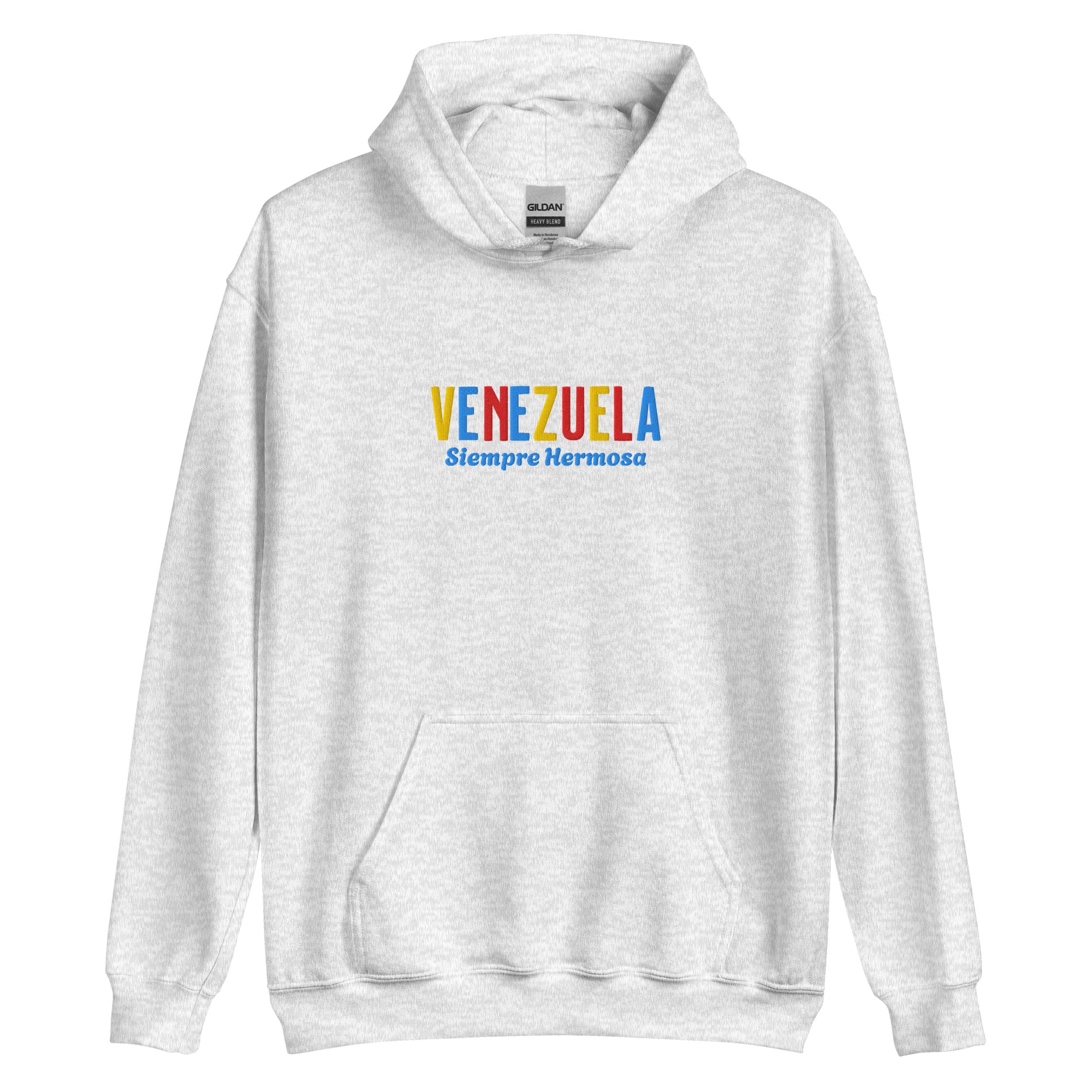 Hoodie bordado con la frase “Siempre Hermosa”, inspiración cultural de Venezuela.