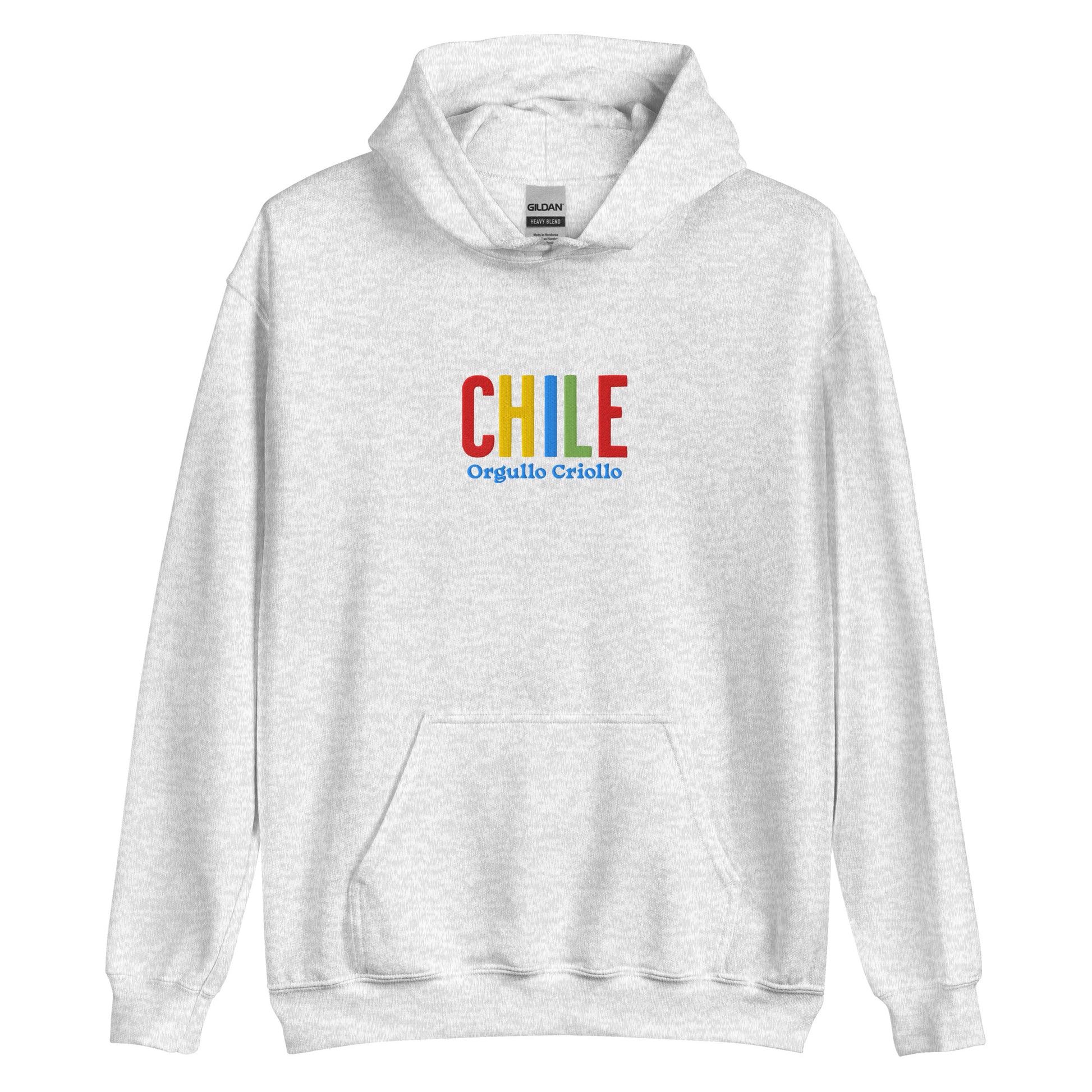 Hoodie bordado con la frase “Orgullo Criollo”, inspiración cultural de Chile.
