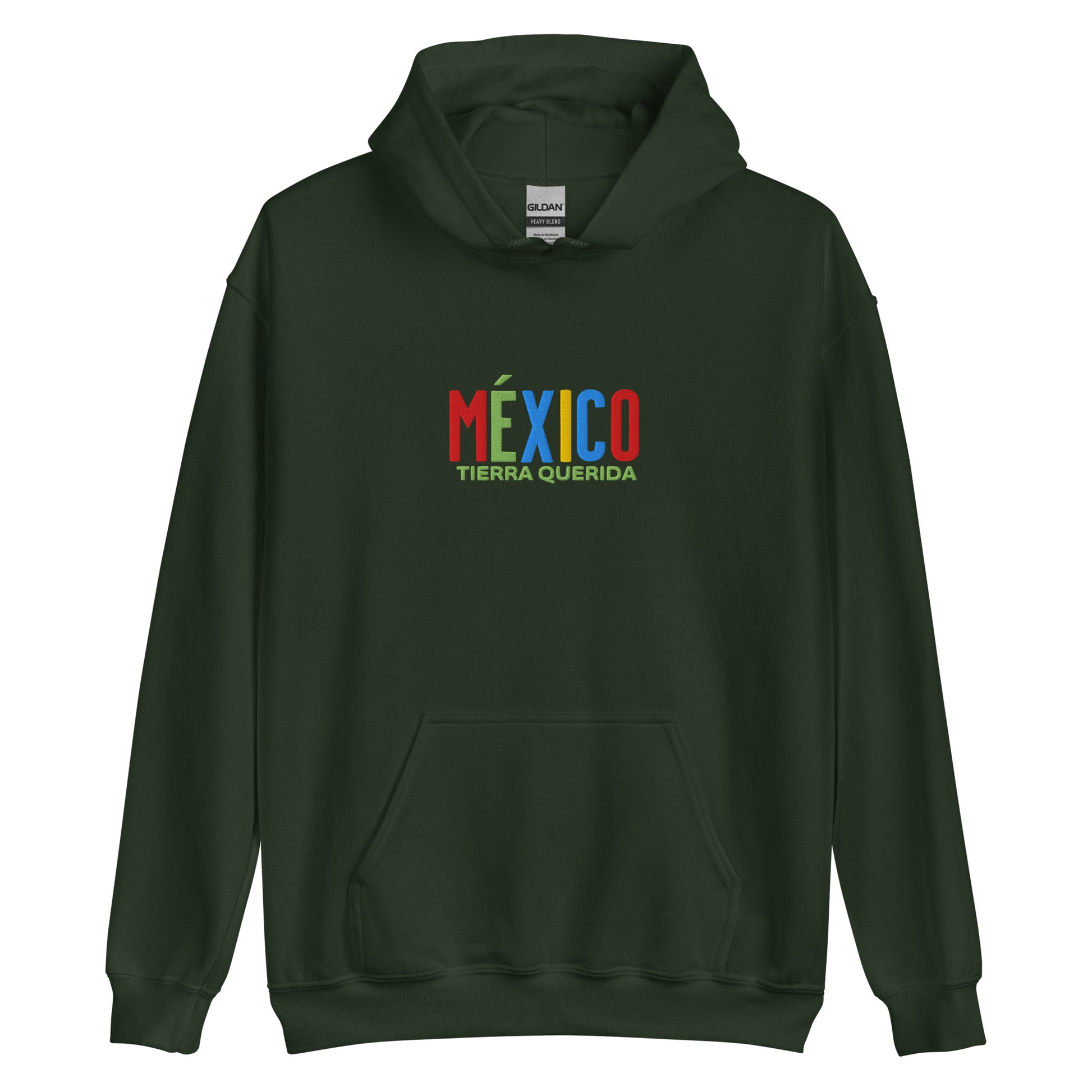 Hoodie bordado con la frase “Tierra Querida”, inspiración cultural de México.