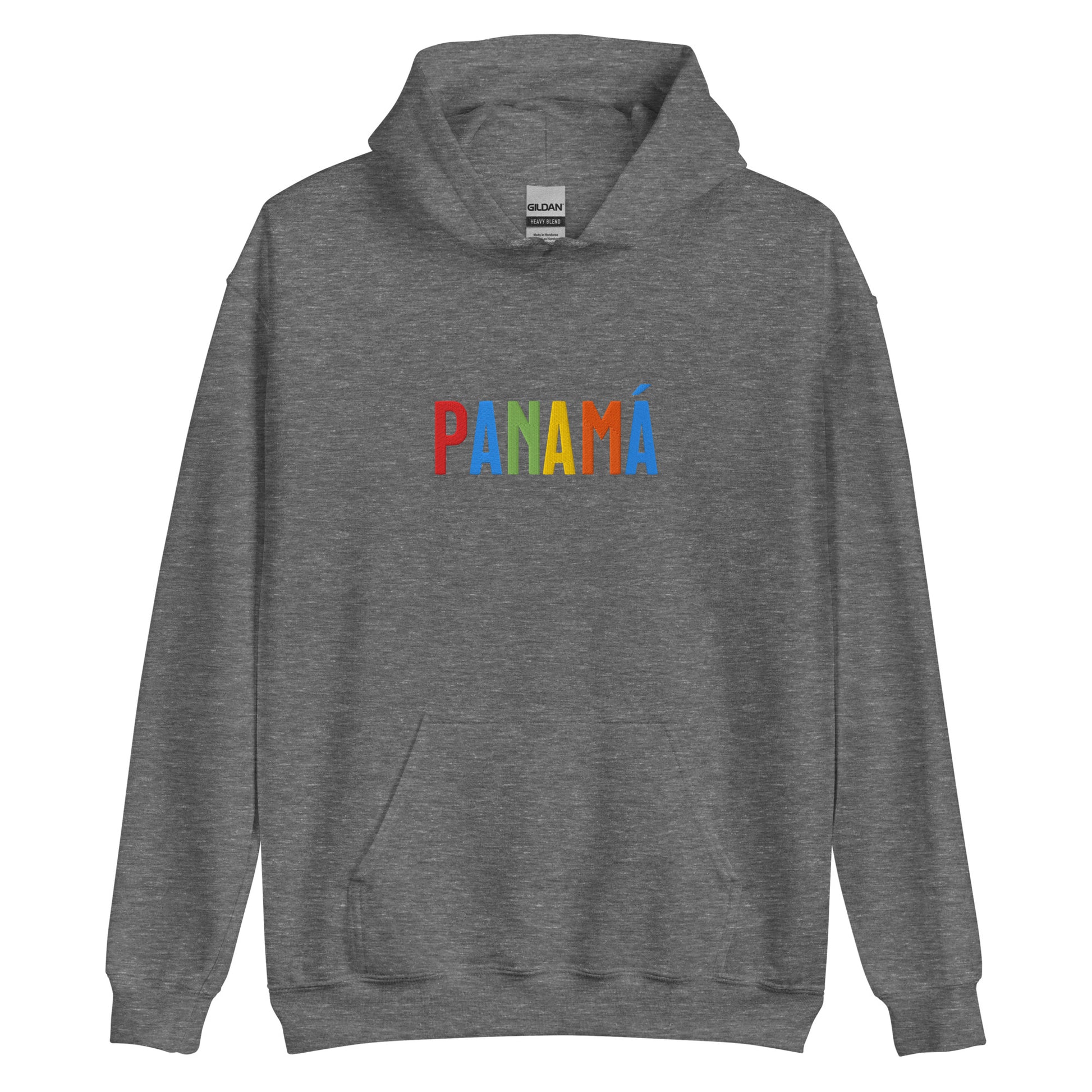 Hoodie bordado con la frase “PANAMA”, inspiración cultural de Panamá.