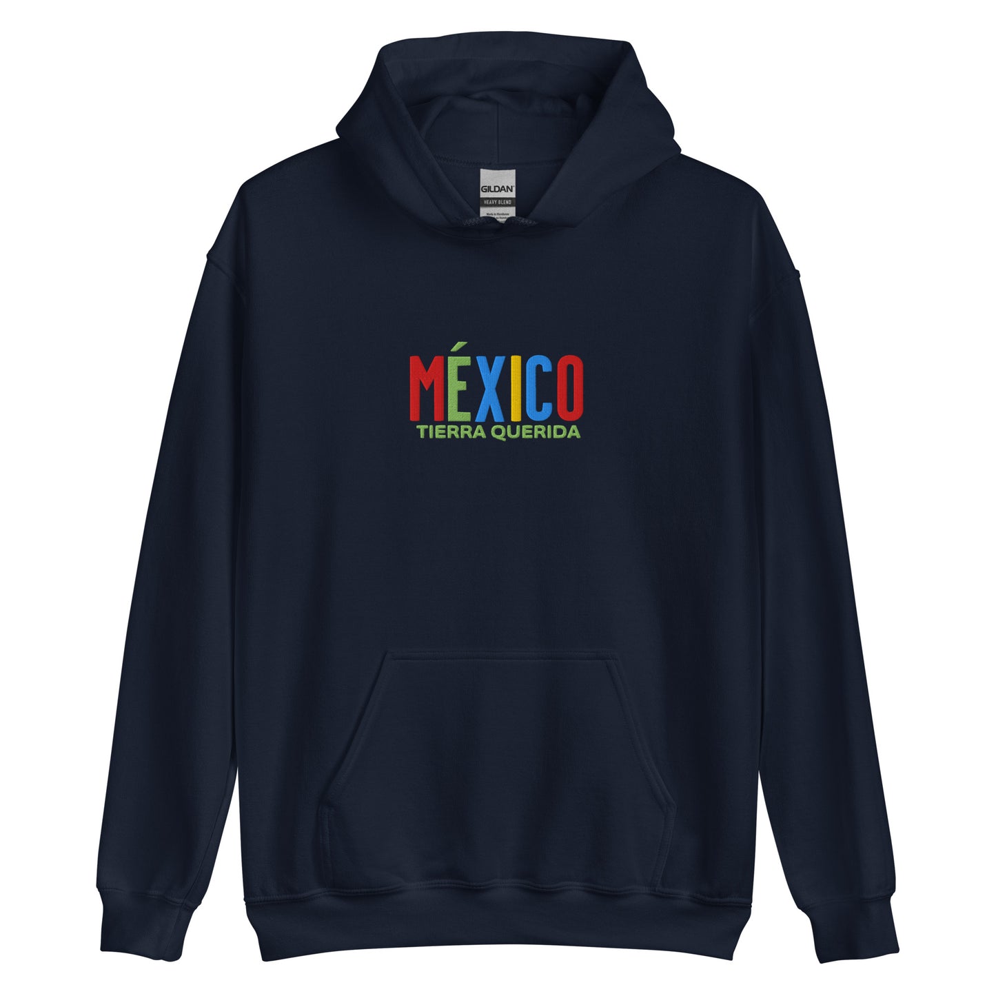 Hoodie bordado con la frase “Tierra Querida”, inspiración cultural de México.