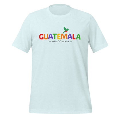 Camiseta Guatemala “Mundo Maya” con letras coloridas y colibrí – LATEA™