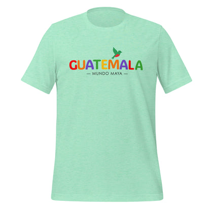 Camiseta Guatemala “Mundo Maya” con letras coloridas y colibrí – LATEA™
