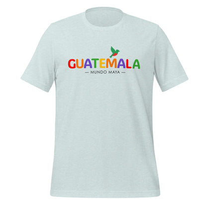 Camiseta Guatemala “Mundo Maya” con letras coloridas y colibrí – LATEA™