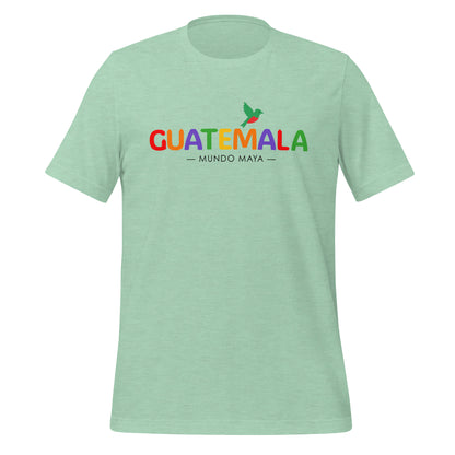 Camiseta Guatemala “Mundo Maya” con letras coloridas y colibrí – LATEA™