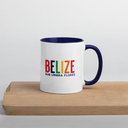Mug de cerámica Belize Sub Umbra Floreo, diseño colorido, LATEA™.