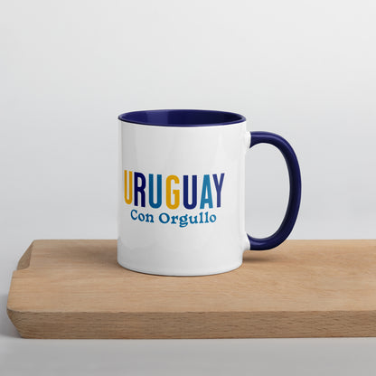 Mug de cerámica Uruguay Con Orgullo, diseño colorido, LATEA™.