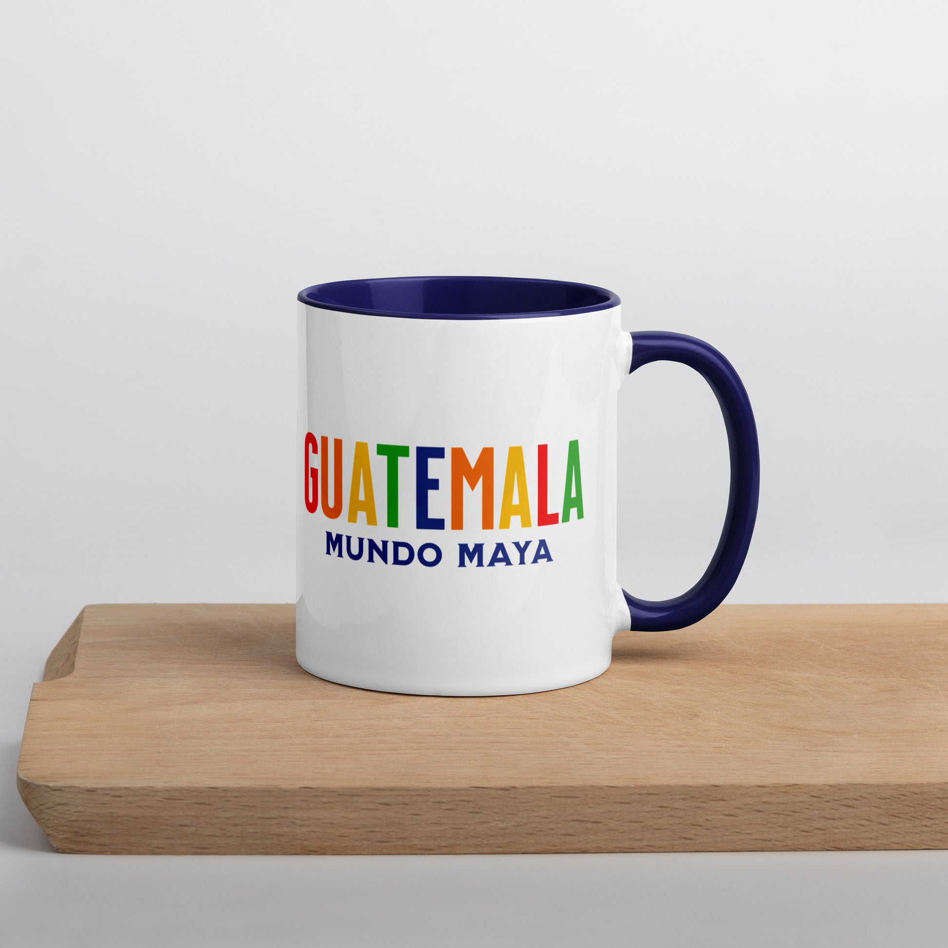 Mug de cerámica GUATEMALA – Mundo Maya, diseño colorido chapín, LATEA™.
