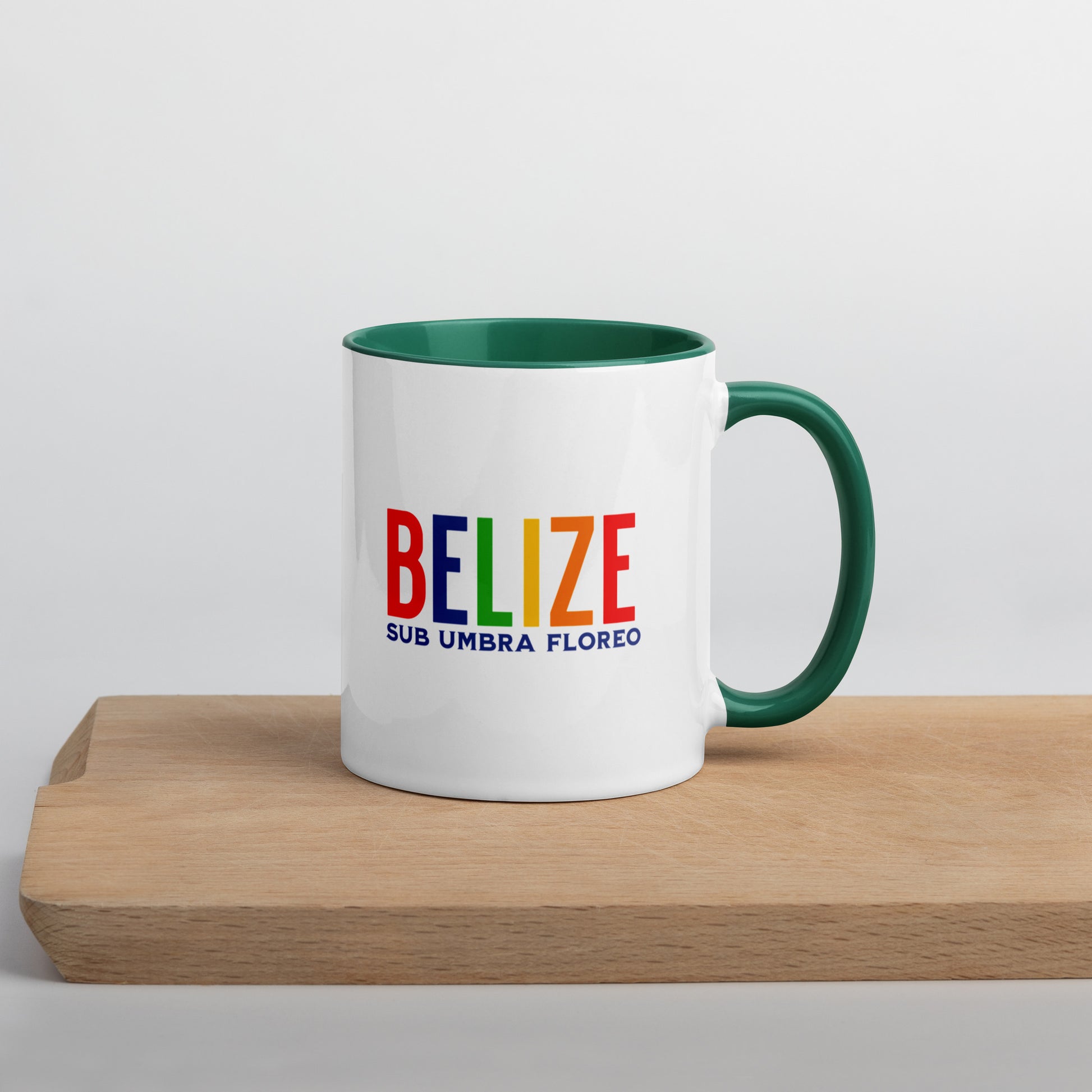 Mug de cerámica Belize Sub Umbra Floreo, diseño colorido, LATEA™.
