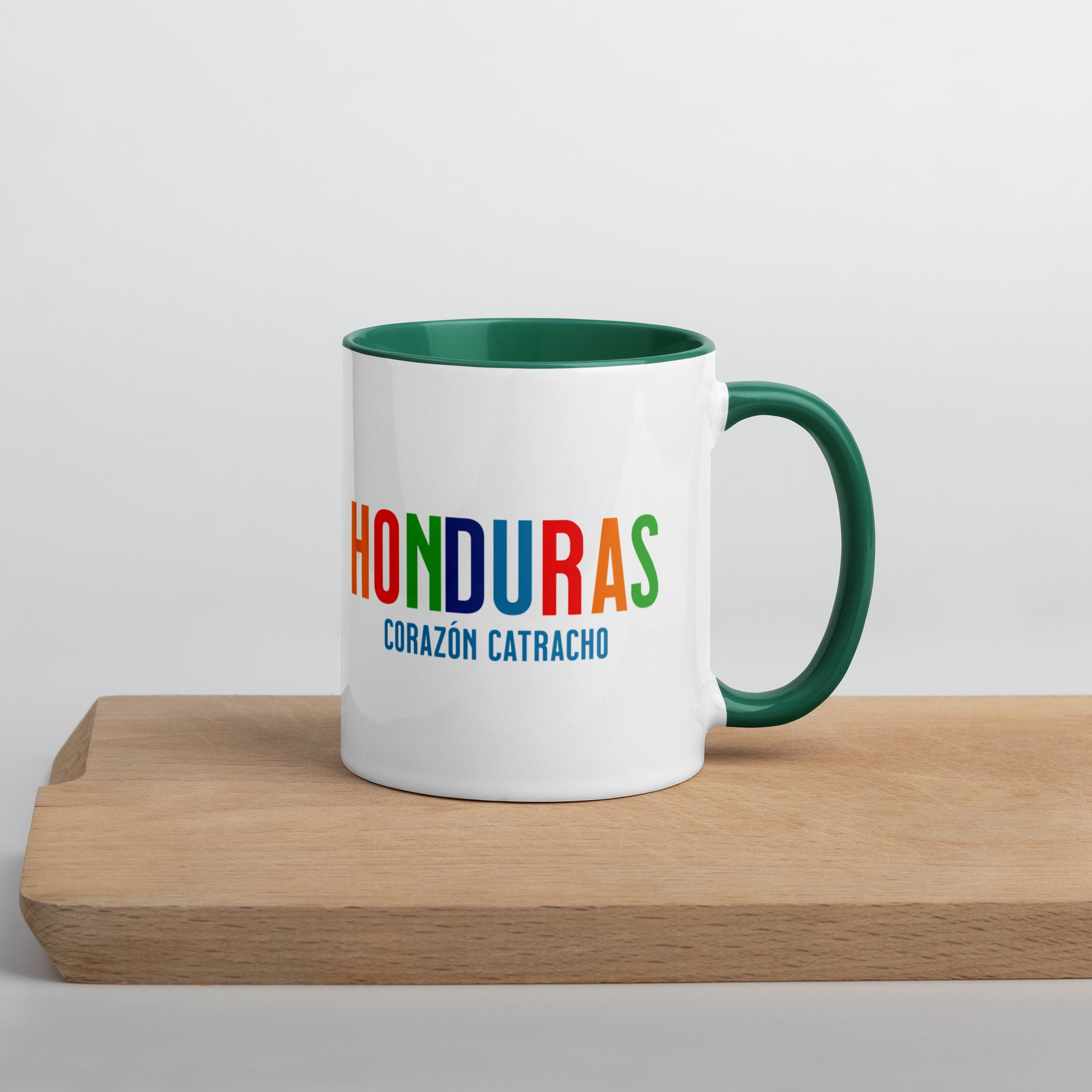 Mug de cerámica Honduras Corazón Catracho, diseño colorido, LATEA™.