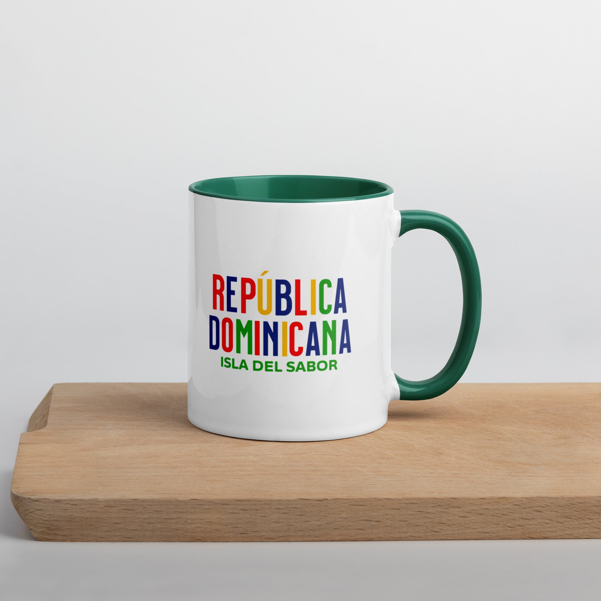 Mug de cerámica República Dominicana Isla del Sabor, diseño colorido, LATEA™.