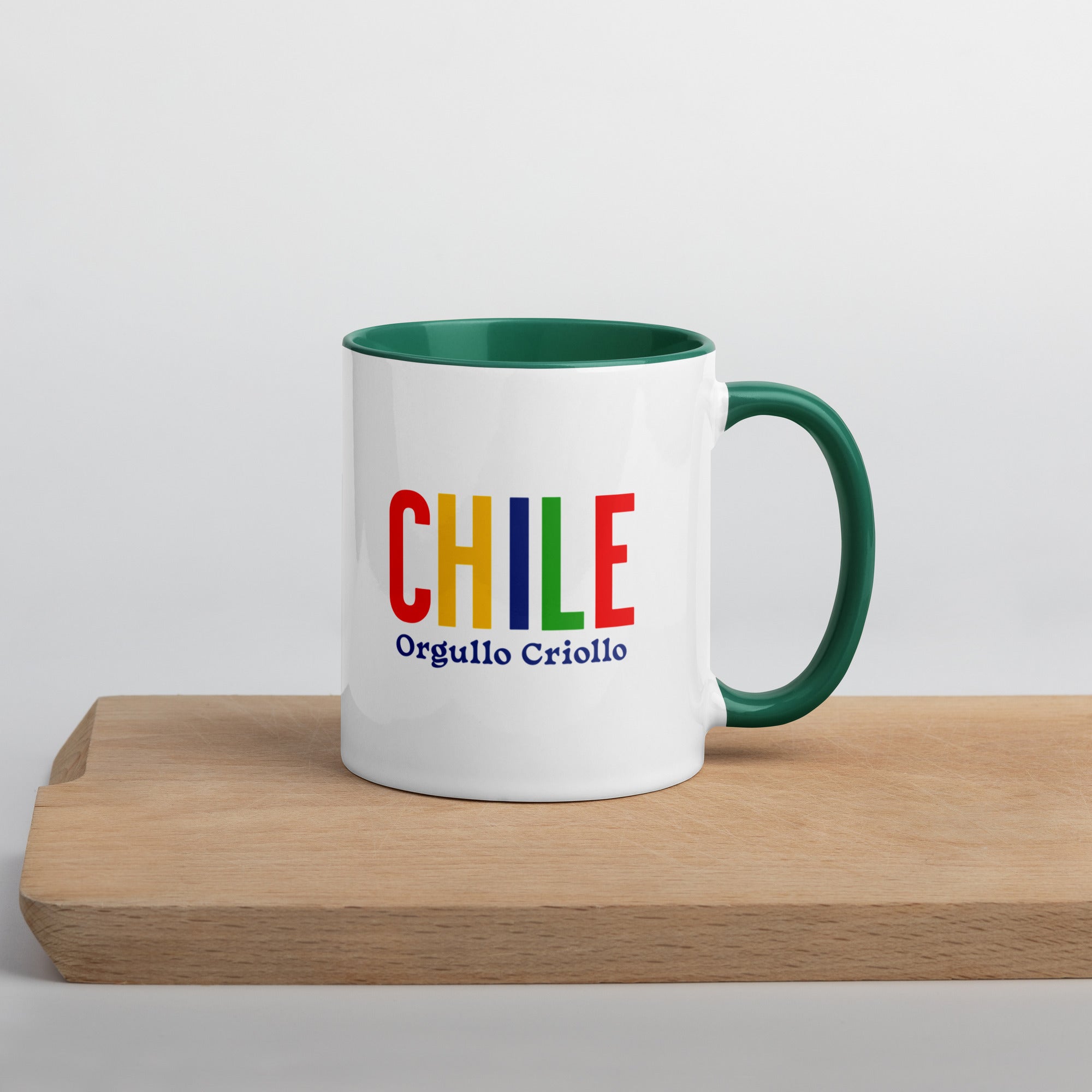 Mug de cerámica Chile Orgullo Criollo, diseño colorido, LATEA™.