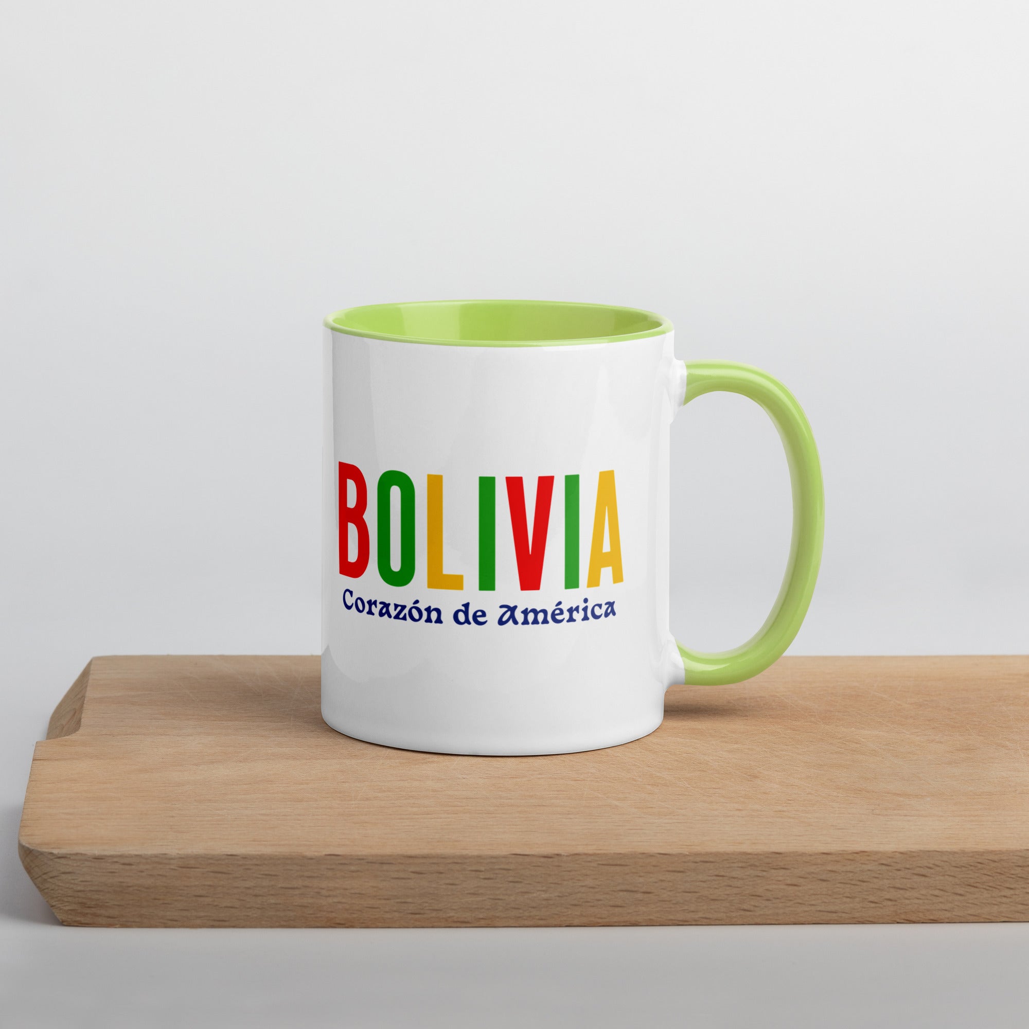 Mug de cerámica Bolivia Corazón de América, diseño colorido, LATEA™.