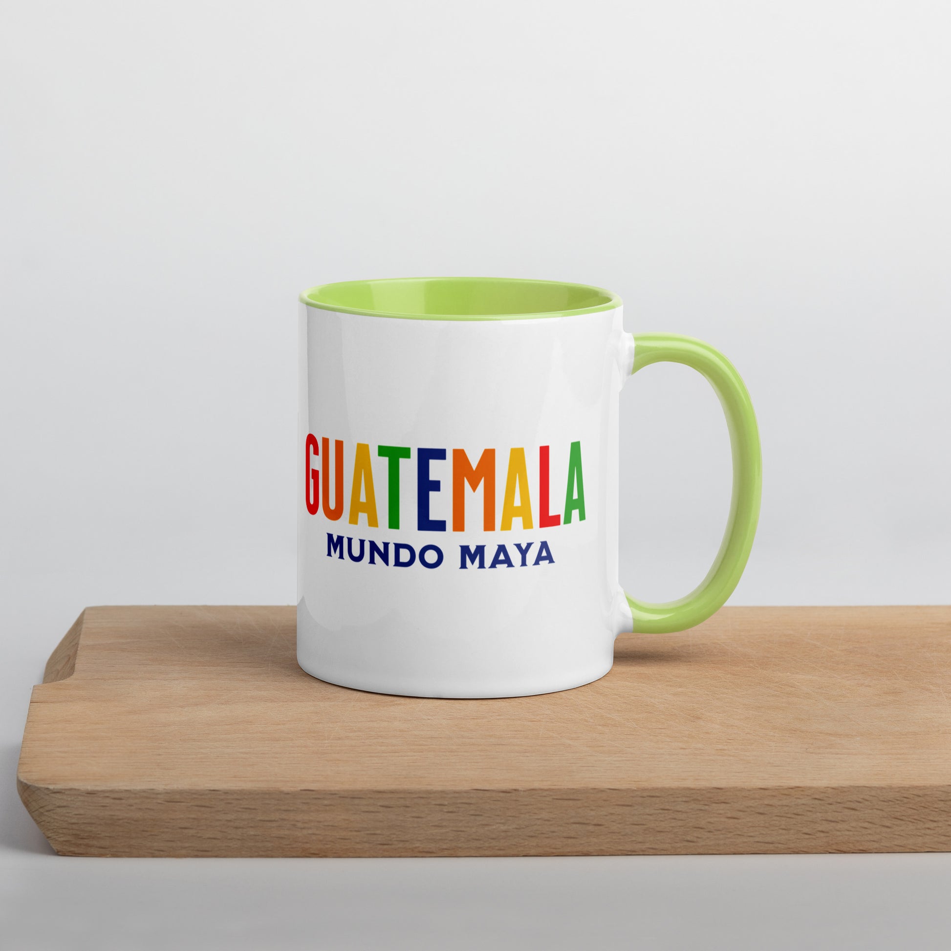 Mug de cerámica GUATEMALA – Mundo Maya, diseño colorido chapín, LATEA™.