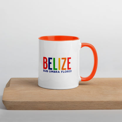 Mug de cerámica Belize Sub Umbra Floreo, diseño colorido, LATEA™.