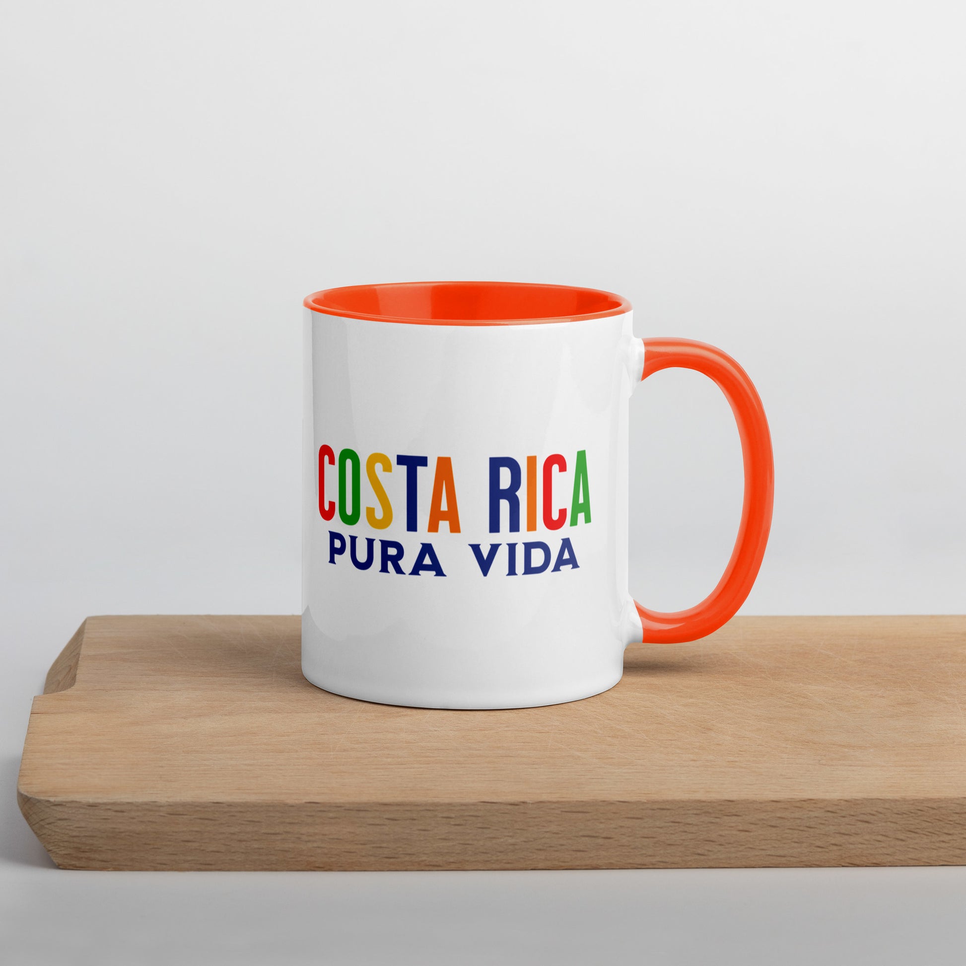 Mug de cerámica Costa Rica Pura Vida, diseño colorido, LATEA™.