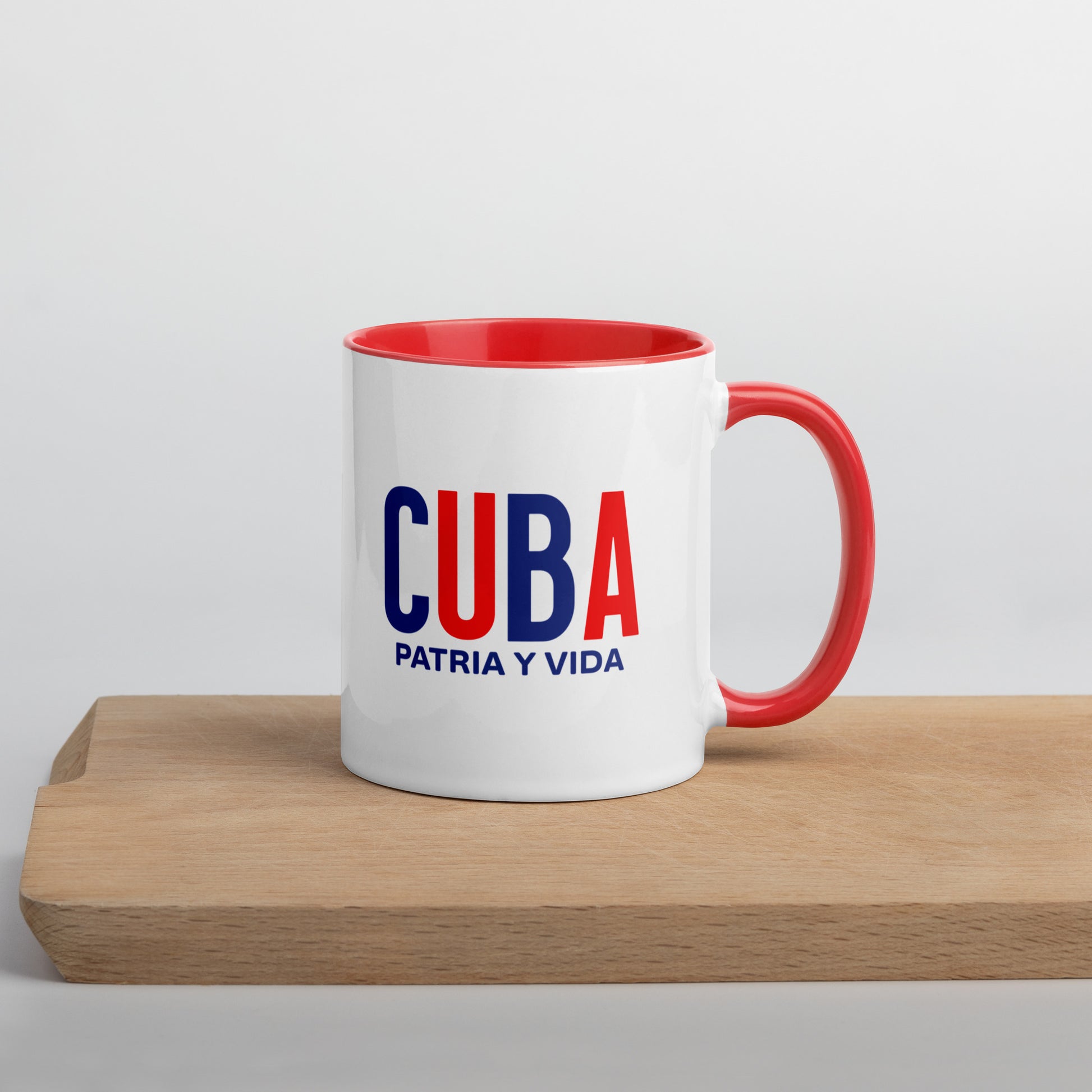 Mug de cerámica Cuba Patria y Vida, diseño colorido, LATEA™.