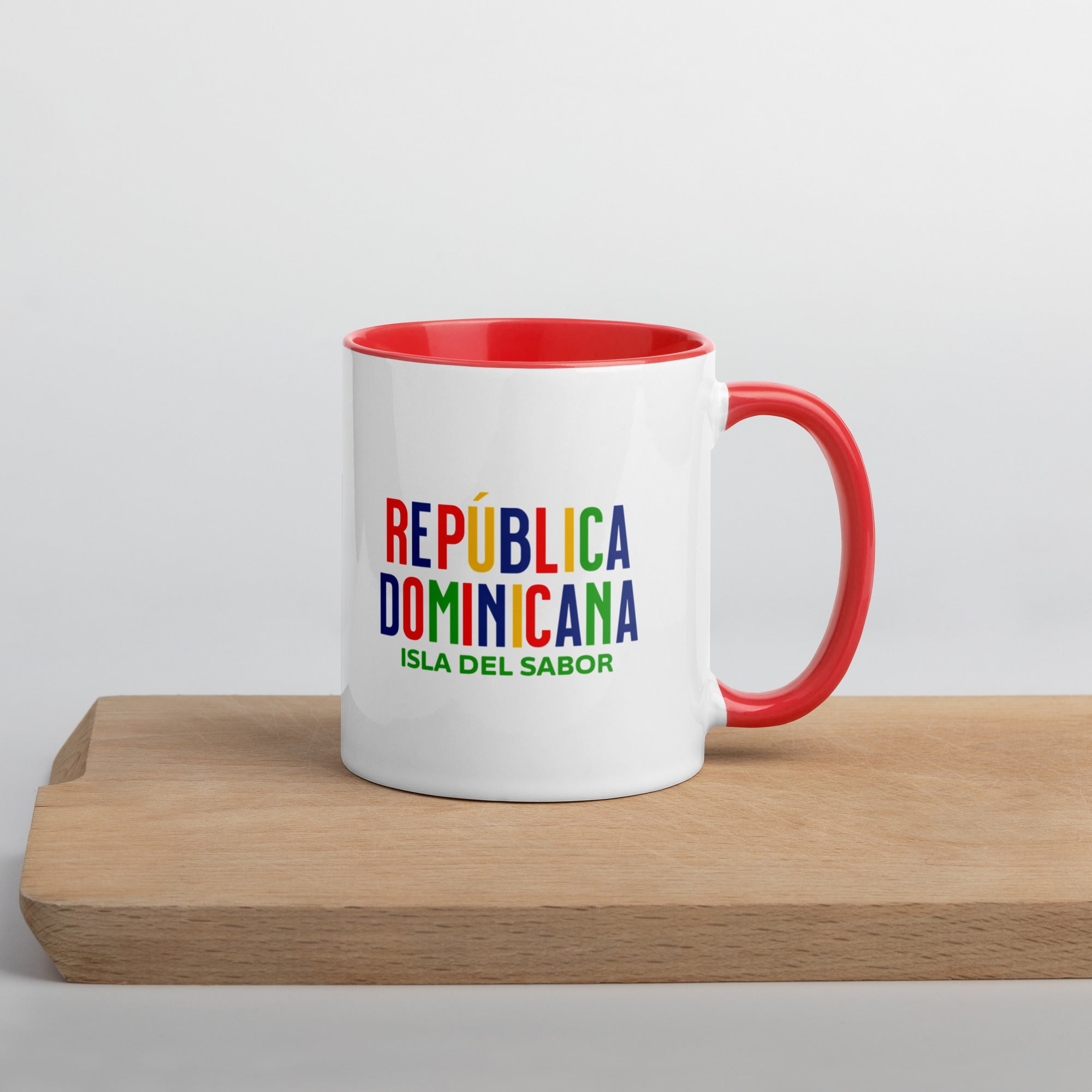 Mug de cerámica República Dominicana Isla del Sabor, diseño colorido, LATEA™.