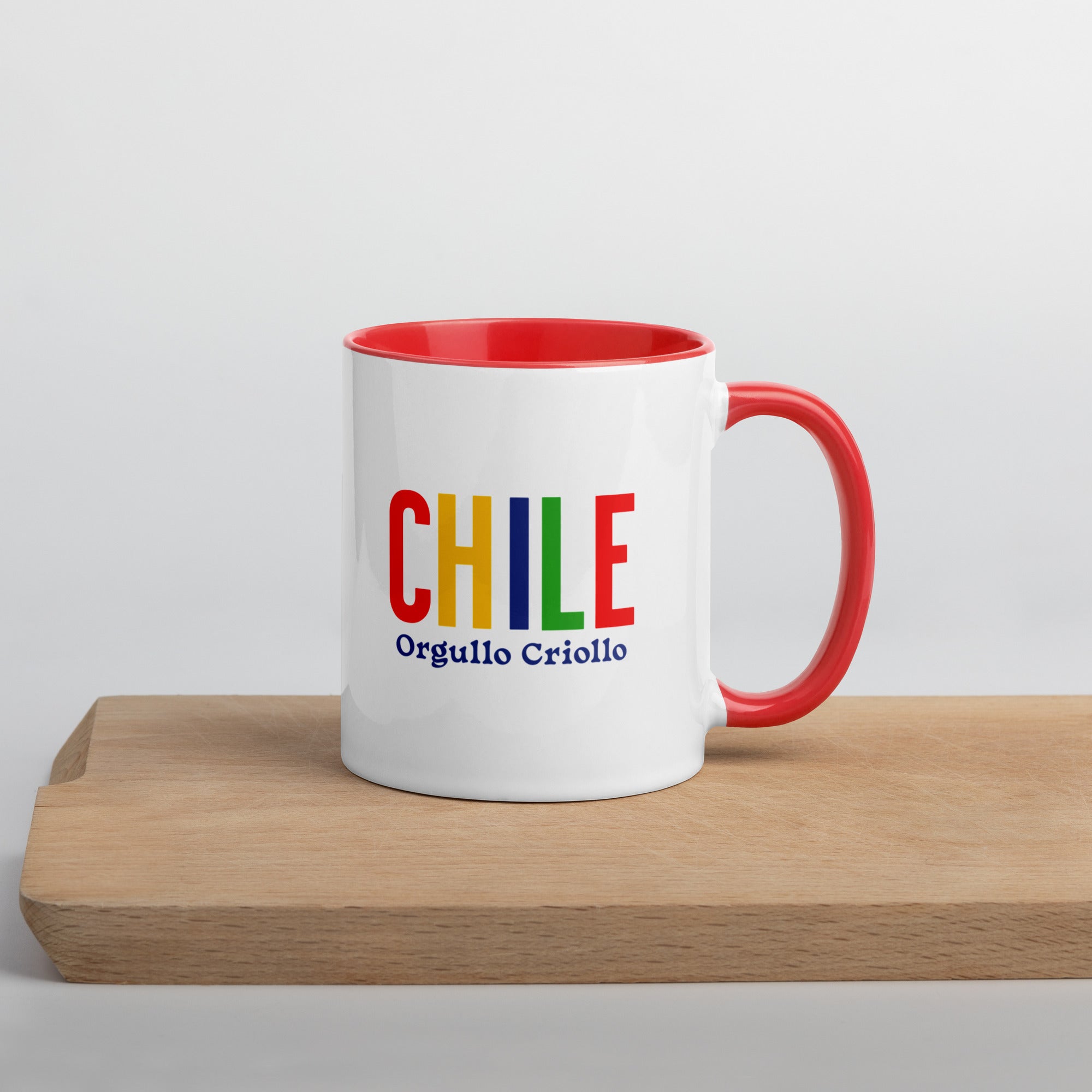 Mug de cerámica Chile Orgullo Criollo, diseño colorido, LATEA™.
