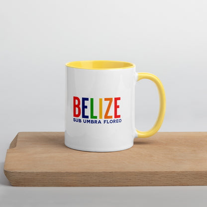 Mug de cerámica Belize Sub Umbra Floreo, diseño colorido, LATEA™.
