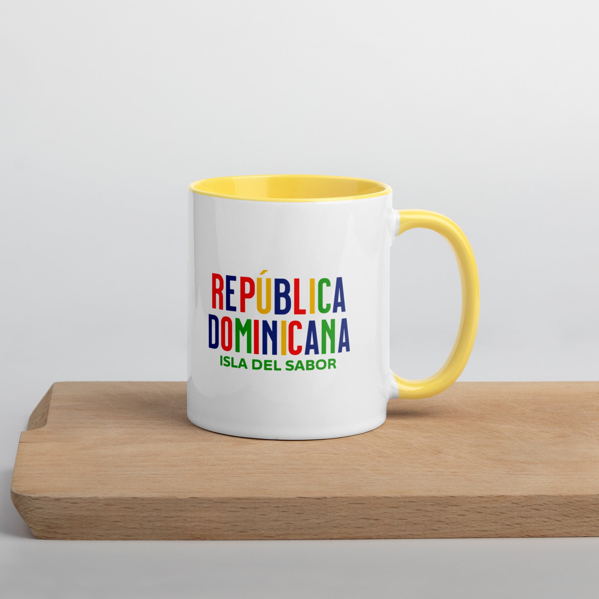 Mug de cerámica República Dominicana Isla del Sabor, diseño colorido, LATEA™.