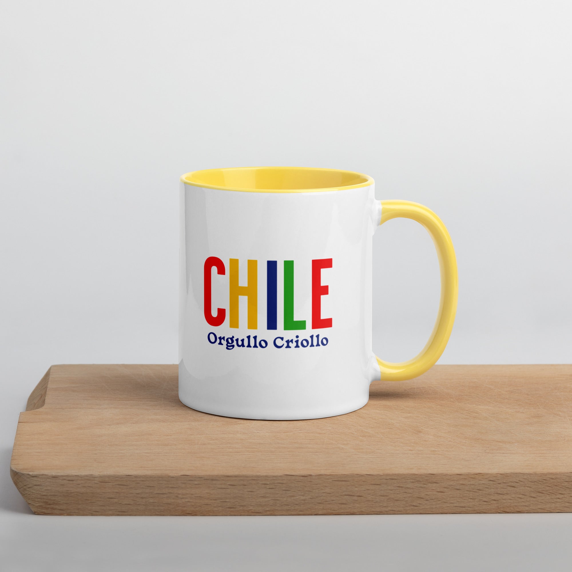Mug de cerámica Chile Orgullo Criollo, diseño colorido, LATEA™.